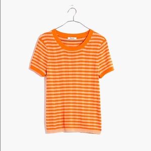 Ringer Sweater Tee in Neon Stripe